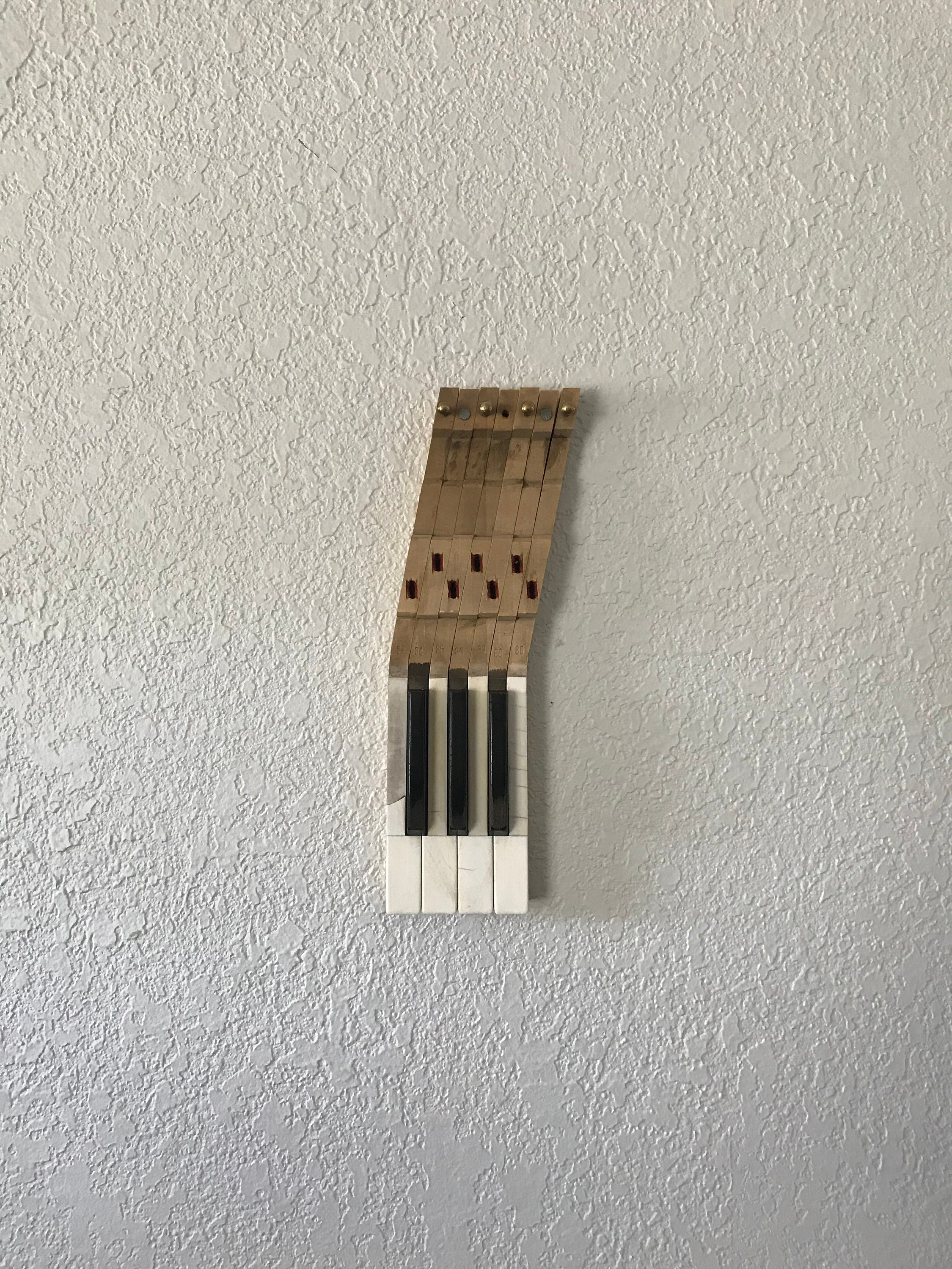 Upcycled Piano Keys Key Holder FB Etsy