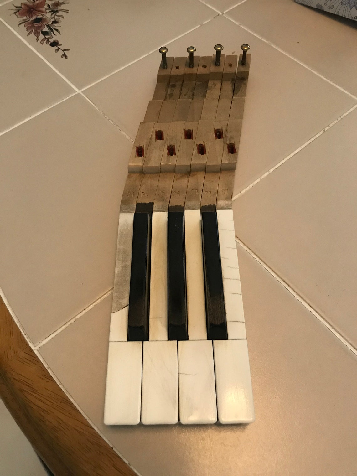 Upcycled Piano Keys Key Holder FB Etsy