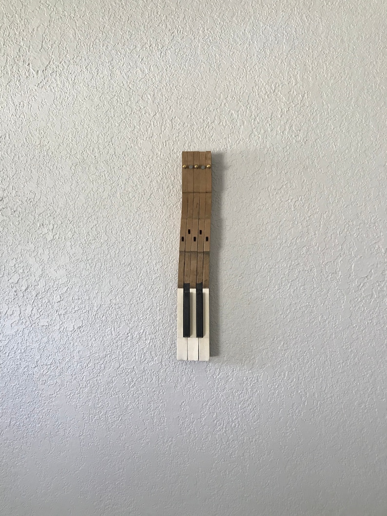 Upcycled Piano Keys Key Holder Small Etsy