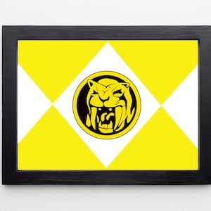 Gelbe Ranger Power Münze zum Ausdrucken / Mighty Morphin Power Rangers DRUCKBARE Wandkunst / MMPR Digital Download