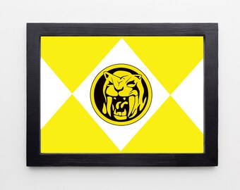 Yellow Ranger Power Coin PRINTABLE / Mighty Morphin Power Rangers PRINTABLE Wall Art / MMPR Digital Download