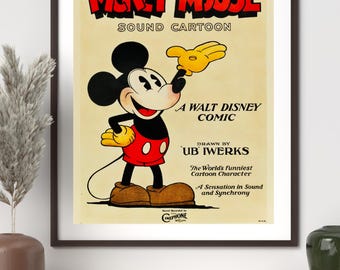 1930 ミッキーマウス ポスター ヴィンテージ ディズニー映画ポスター