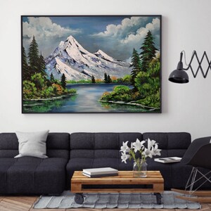Landscape Painting On Canvas,Living Room Canvas art,Landscape Art,Landscape View, Acrylic on Canvas,wall decor image 5