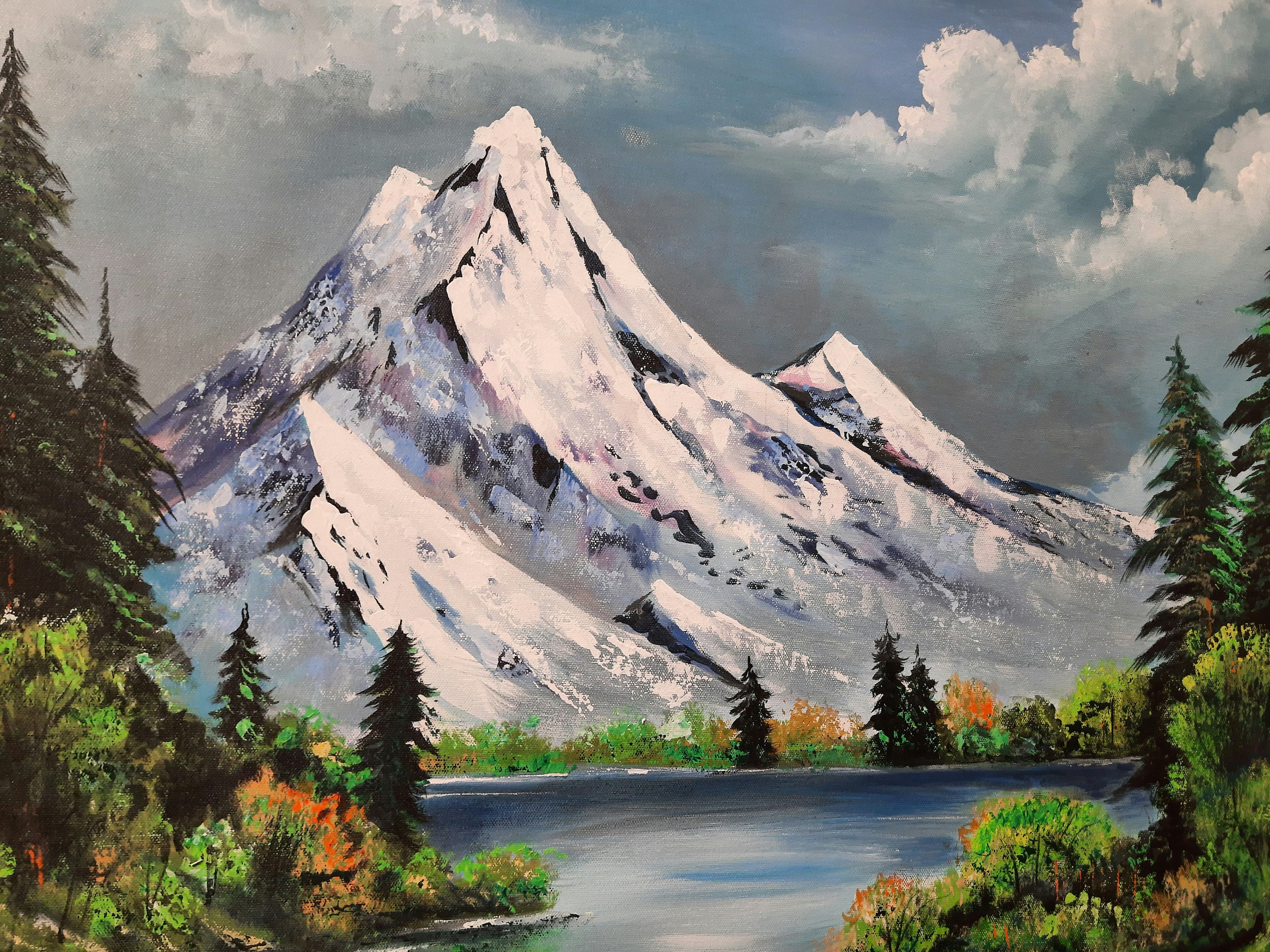 Landscape on cheap canvas