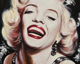 マリリン・モンローのポップアートアクリル画 - Etsy 日本