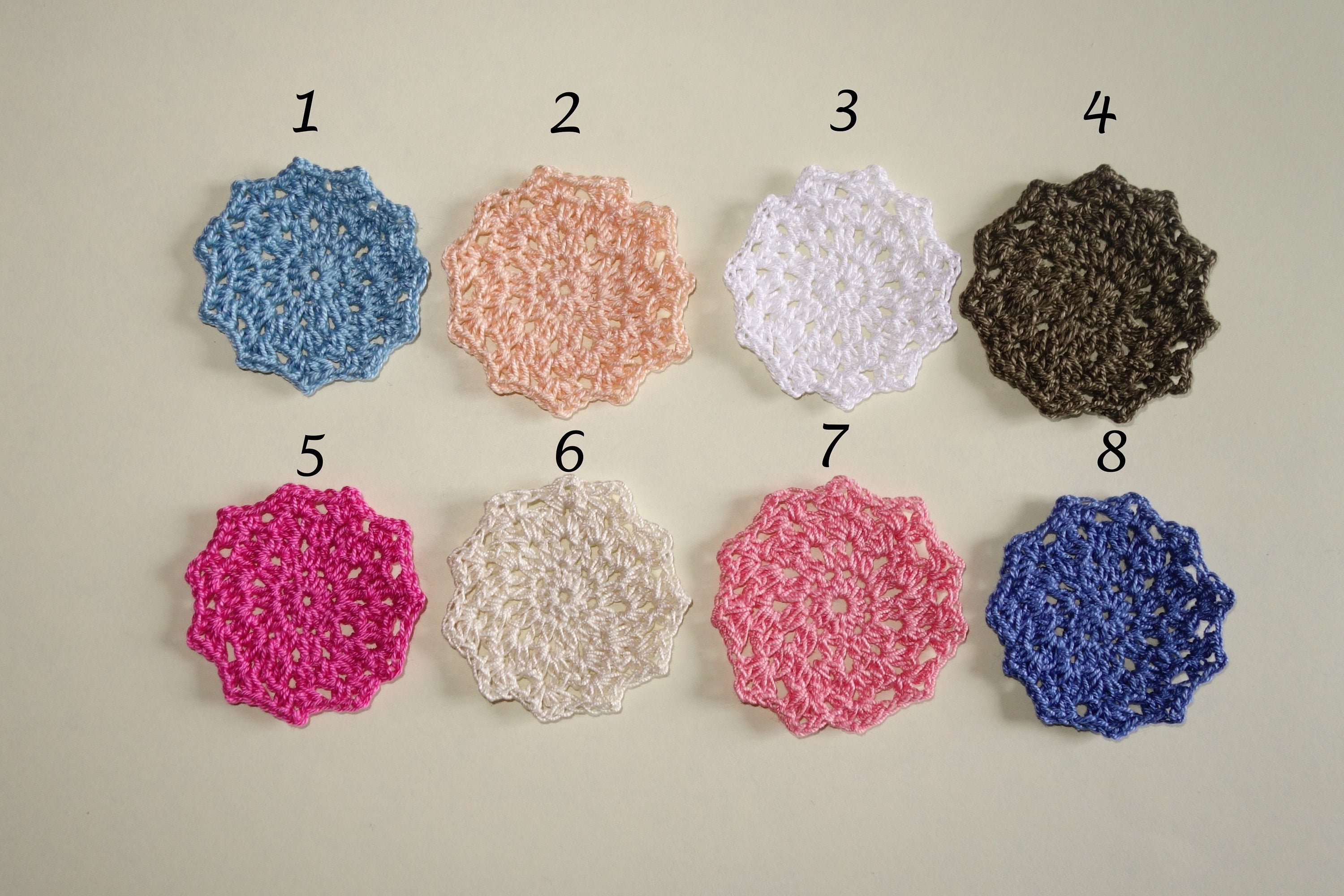 Mini Napperon en Coton et Au Crochet