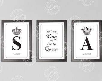 Wall Art King Queen - Etsy