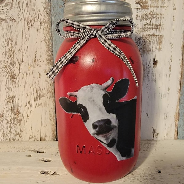 Cow Canisters Etsy