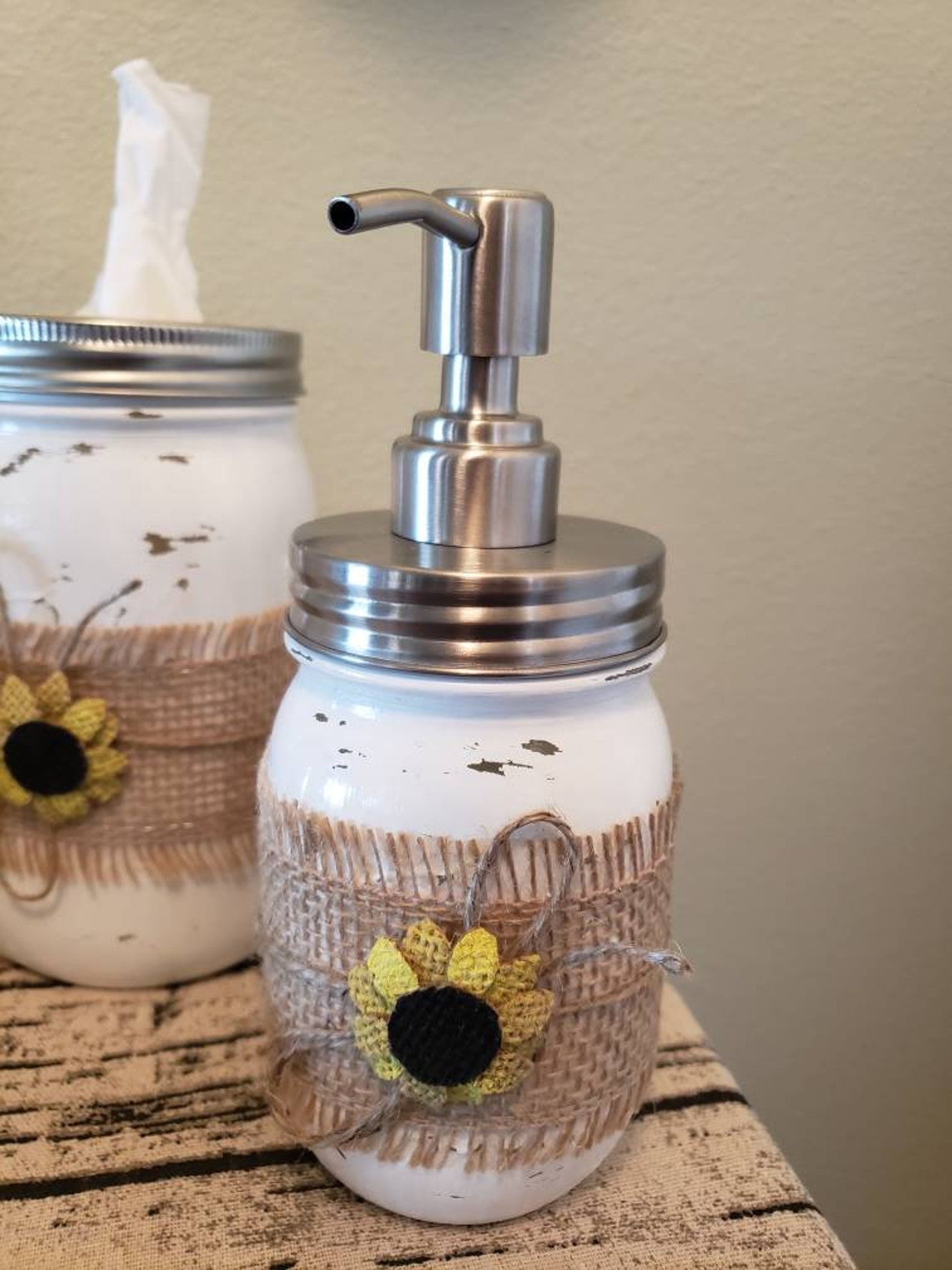 Rustic sunflower bathroom accessories sunflower decor. Etsy