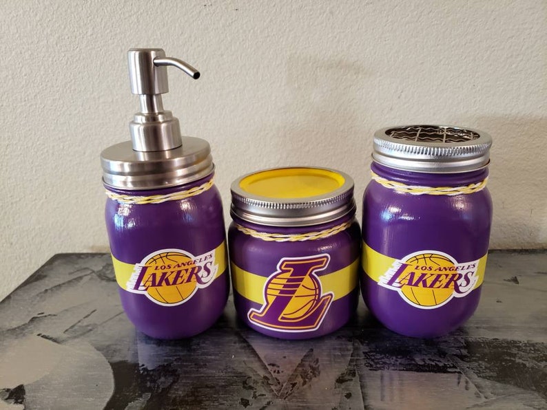 NBA LA Lakers Bathroom Office or Bedroom Set. Etsy UK