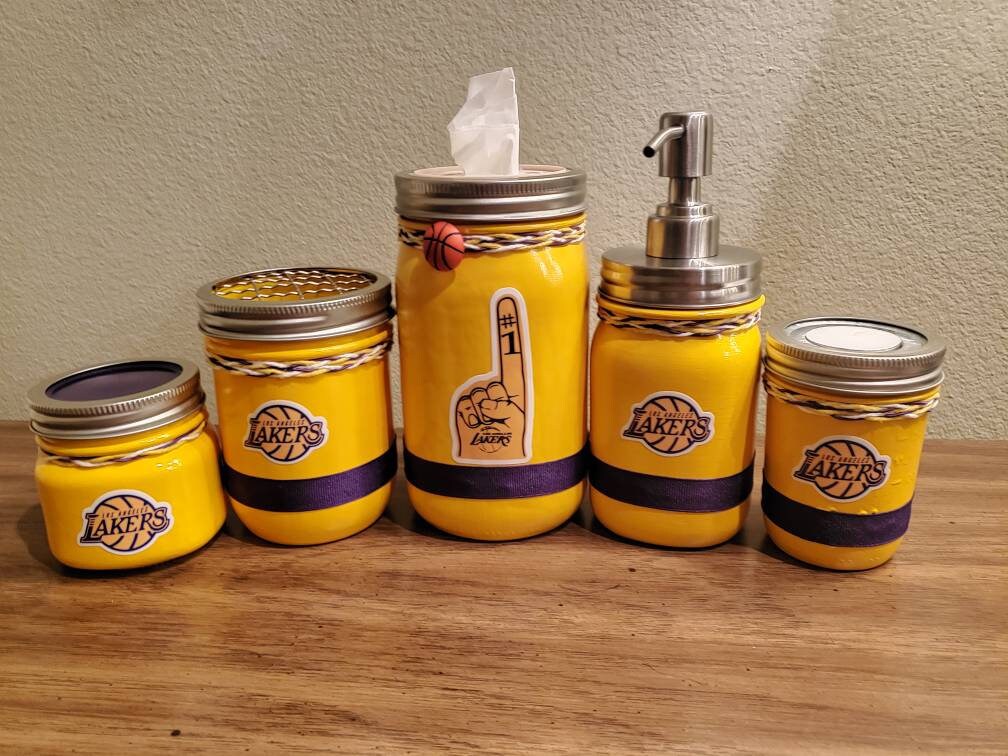 NBA LA Lakers Bathroom Office or Bedroom Set. Etsy UK