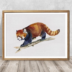 Panda Gift, Red panda print, Nursery wall art, Nursery decor, Red panda wall art, nursery art, baby shower gift, kids room decor