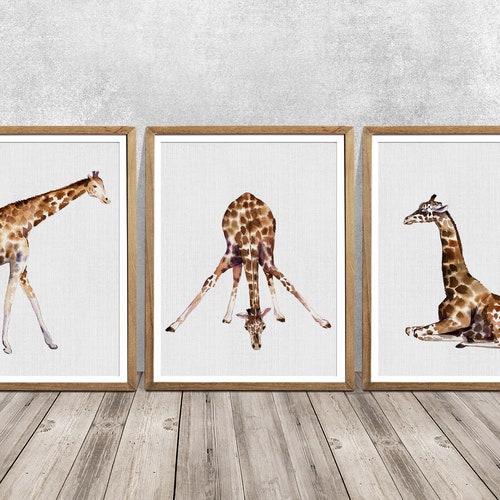 Wooden Giraffe Nursery Decor Etsy