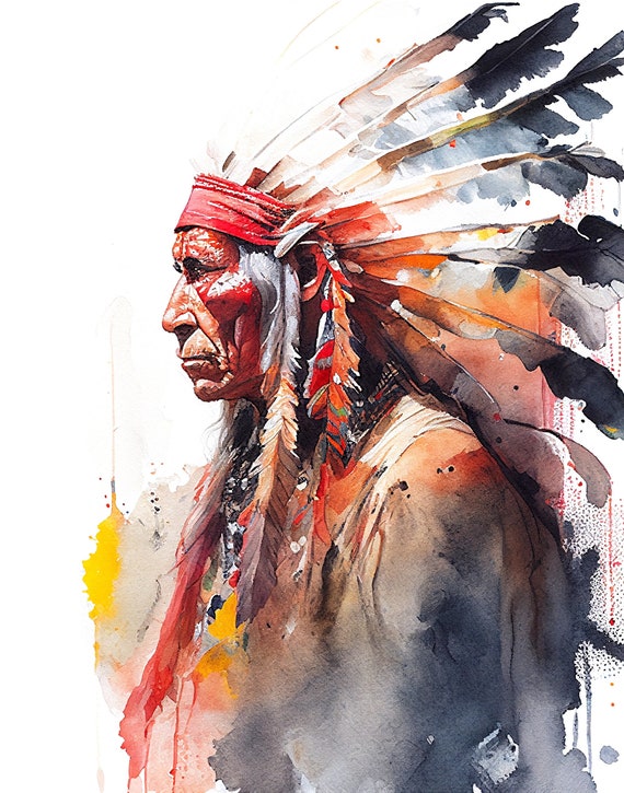 Buy Native American Indian Drawing, Indian Headdress, Warbonnet Art,  Headdress Art, Native Artwork, Original Drawing, Headdress Art, Wall Art  Online in India - Etsy