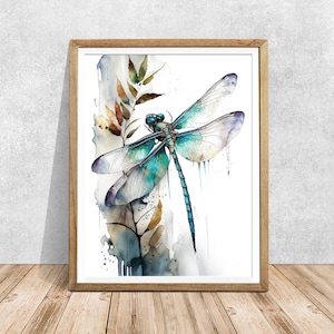 Dragonfly Wall Art, dragonfly gifts, home decor printable, living room home decor, prints home decor, wall art prints, painting