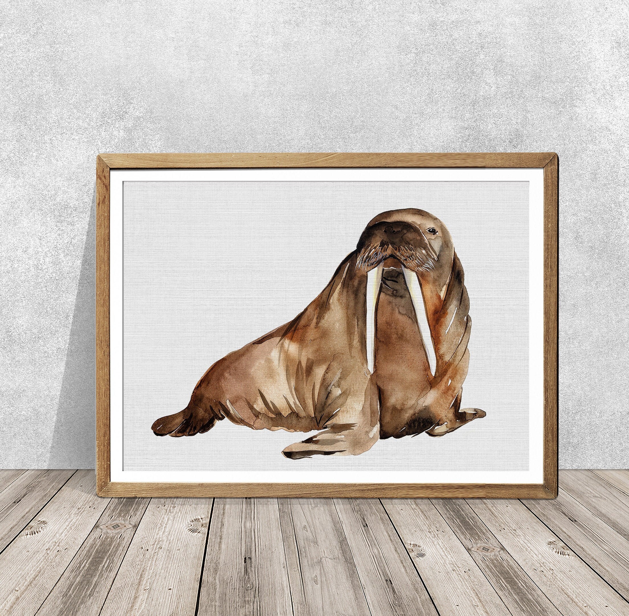 Walrus print Walrus art Walrus watercolor Walrus painting | Etsy