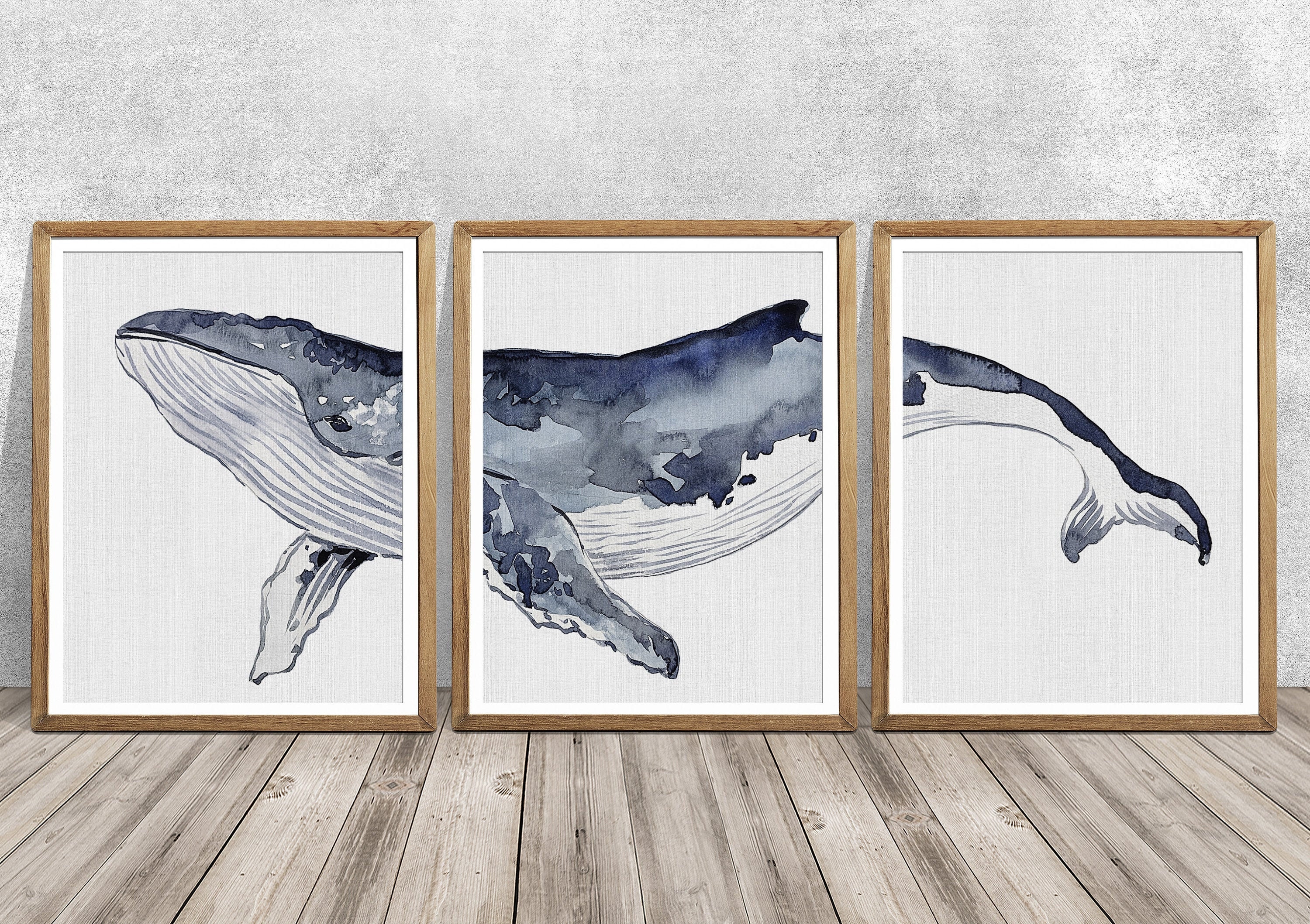 Humpback Whale Humpback Whale Art SET OF 3 Humpback Whale Print Whale Wall  Art Whale Art Print Watercolor Whale Dining Room Wall Art - Etsy