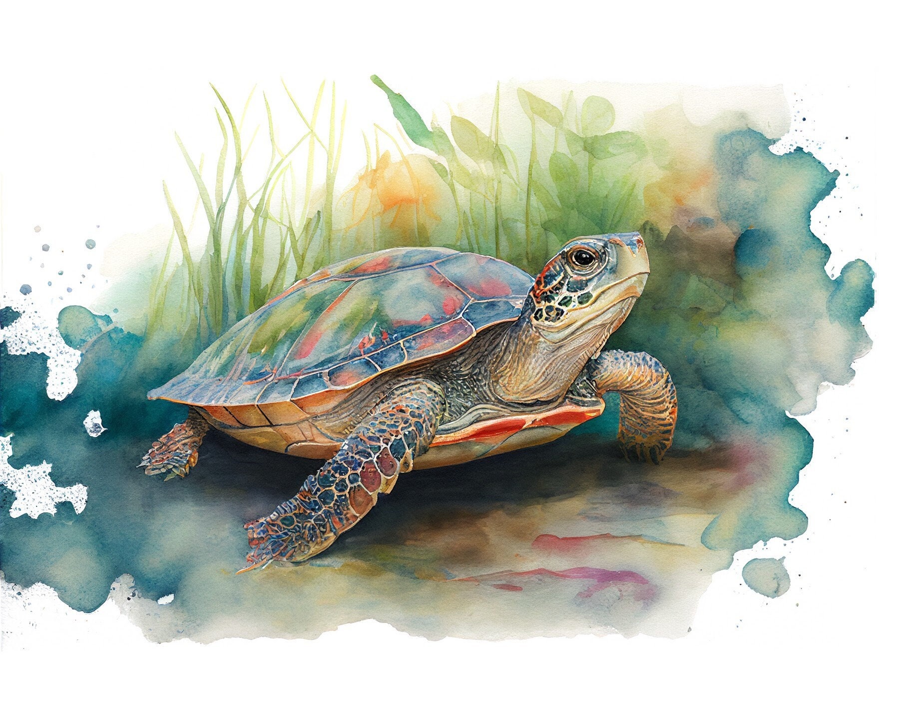 Paint Your Own 8X10 Under the Sea Turtle Canvas Adult and Kid