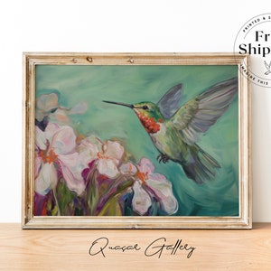Leinwand Kolibri Kunst Aquarell Kolibri Kolibri Wandkunst Vogel Wandkunst Große Wandkunst Kolibri Kunstdruck Kolibri Malerei