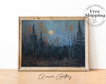Night Forest Art Print: Signed Giclee Painting