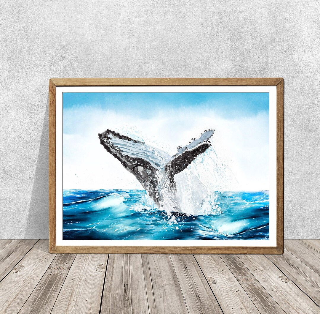 Humpback Whale Art, Whale Art, Whale Wall Art, Whale Print, Humpback