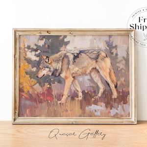 Wolf in Forest Art Print: Signed Giclée Fine Art