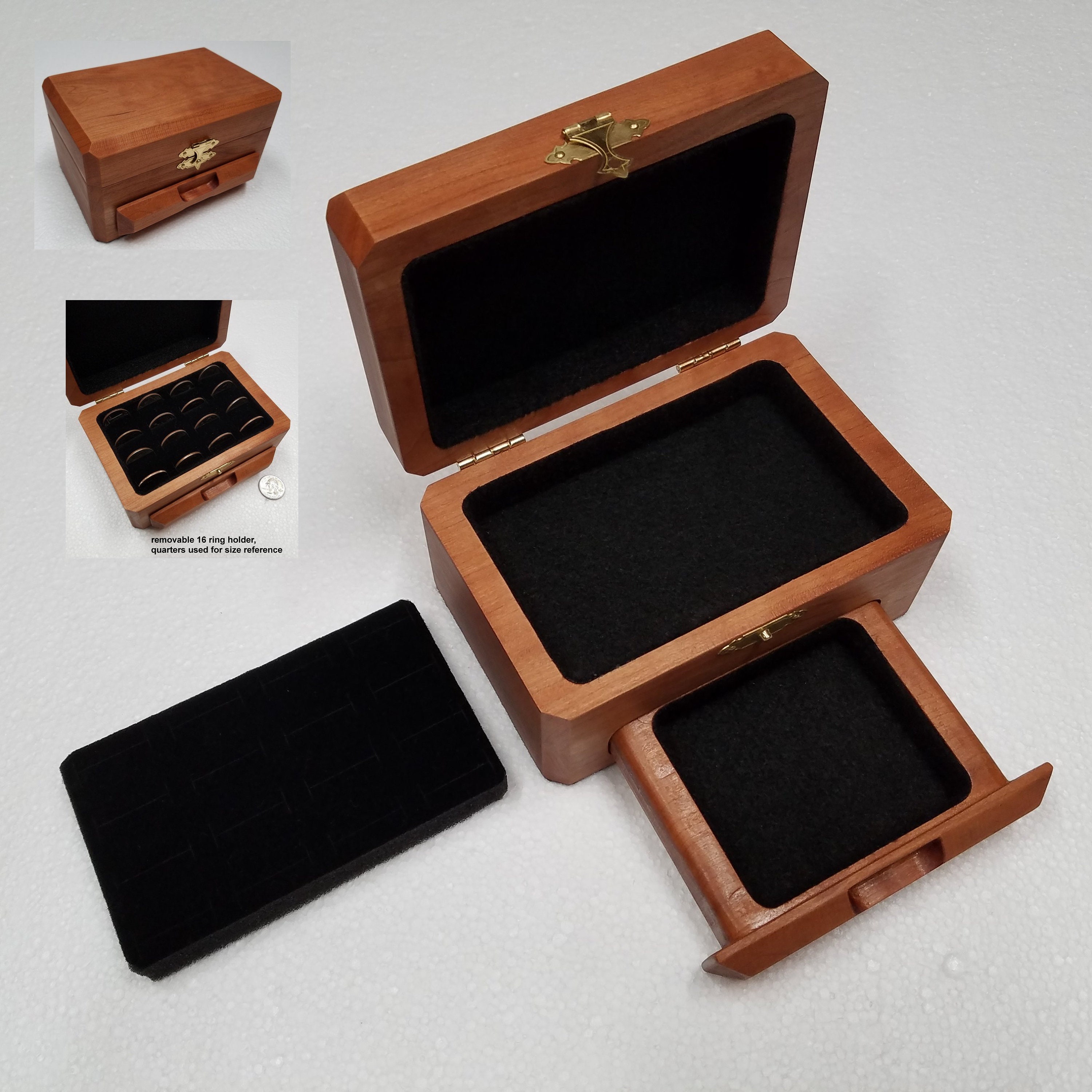 Jewelry Box With a Removable 16 Ring Holder Insert and a Etsy