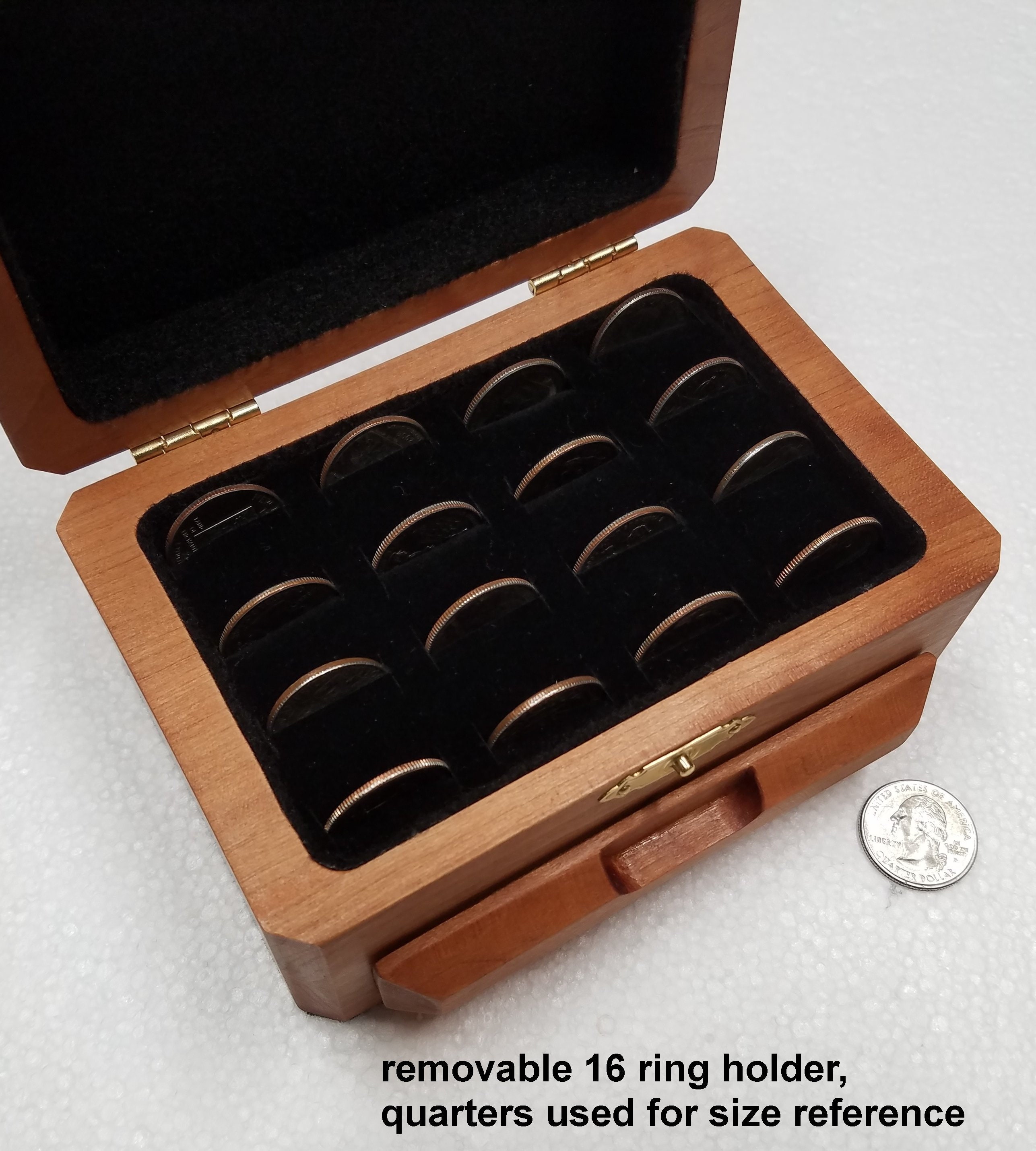 Jewelry Box With a Removable 16 Ring Holder Insert and a Etsy