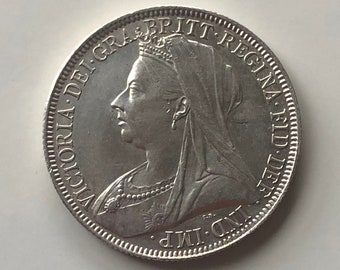 1889年 ヴィクトリア女王ダブルフローリン銀貨 - Etsy 日本
