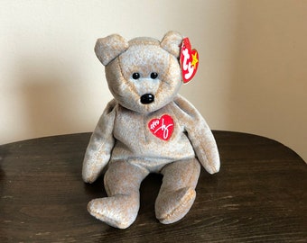 1999 Signature Bear Retired Ty Beanie Baby Bear 1999