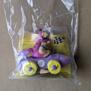 Cartoon Network Racing Team Dino Racecar 1997 versiegelt Burger King Kids Club Vintage Spielzeug