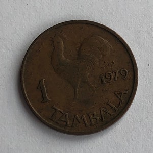 1979 Malawi One Tambala Coin; 1979 Malawian 1 Tambala
