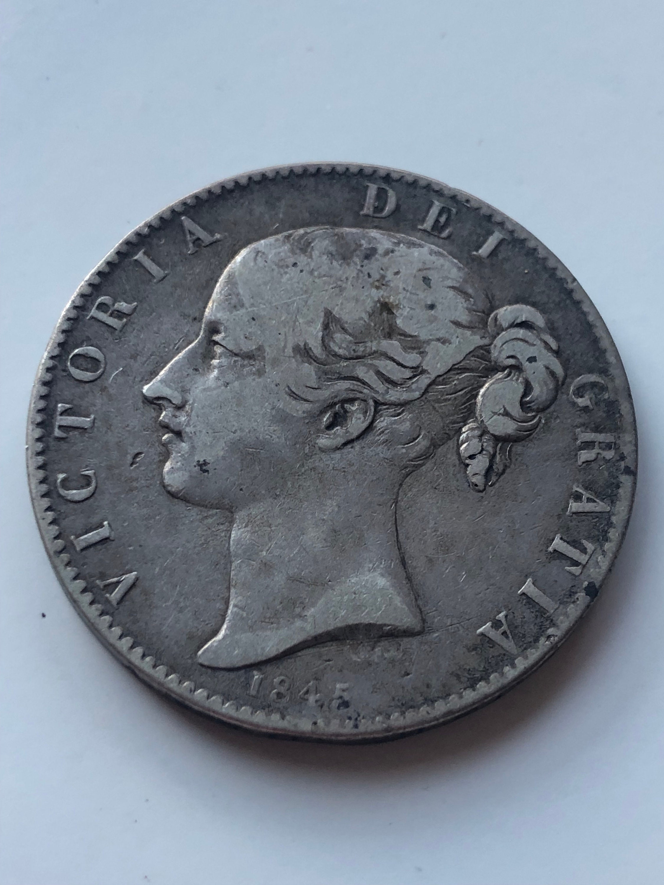 【クラウン銀貨・ヤングヘッド】1845年 イギリス ヴィクトリア女王 i-img484x484-