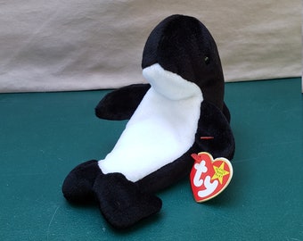 Waves the Whale Retired Rare Vintage Ty Beanie Baby 1996