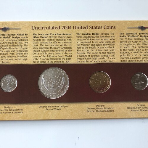 Lewis and Clark Coinage and Currency Set with Stamps and Bison Specimen