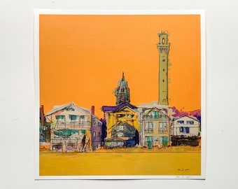 Provincetown Commercial Street Print | Cape Cod Original Art