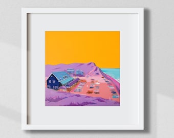 Wellfleet Beachcomber Premium-Quality Print (Gicleé) | Pop Art | 8"x8" | 10"x10"| 12"x12" |  "The Beachcomber" | Print of original work