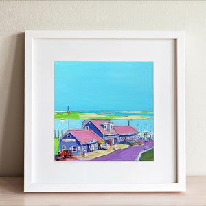 Chatham Fish Pier Market | Premium-Quality Print (Gicleé) | Pop Art | 8"x8" |  Cape Cod Art | Print of original work