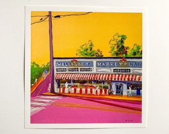 Wellfleet Marketplace Pop Art Print | Cape Cod Original Art