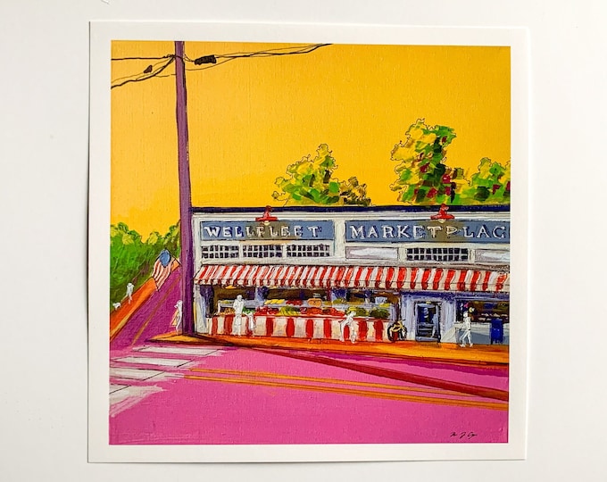 Wellfleet Marketplace Pop Art Print | Cape Cod Original Art