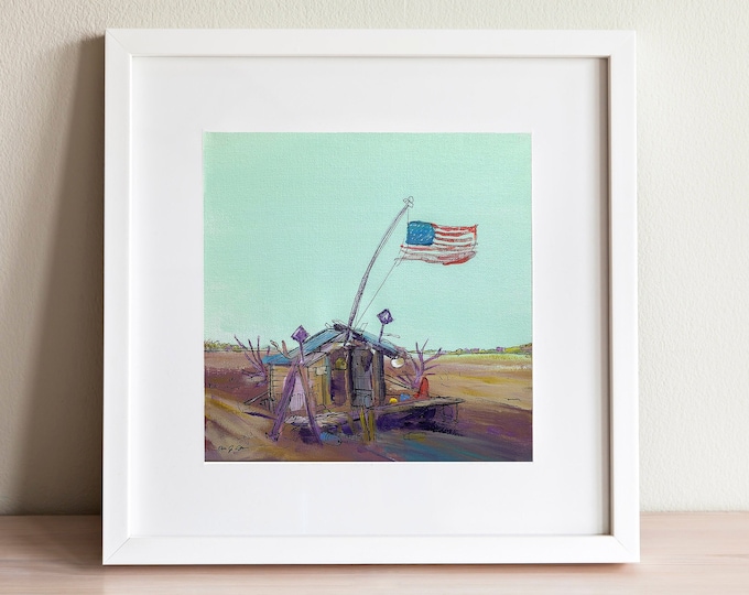 Chatham Beach Shack Print | Cape Cod Original Art