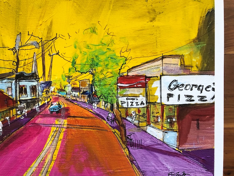 harwichport georges pizza cape cod art print