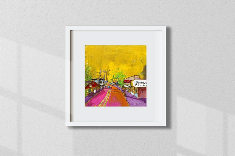 Harwich Port George's Pizza Print | Cape Cod Original Art image 1