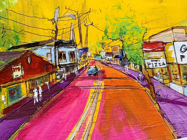 Harwich Port George's Pizza Print | Cape Cod Original Art image 5