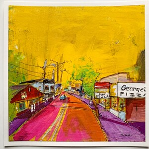 Harwich Port George's Pizza Print | Cape Cod Original Art image 3