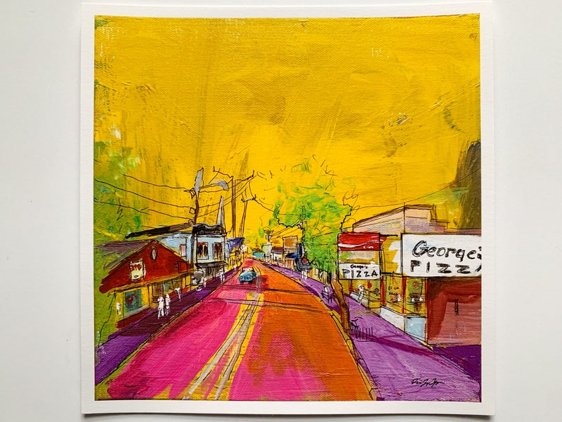Harwich Port George's Pizza Print | Cape Cod Original Art image 3