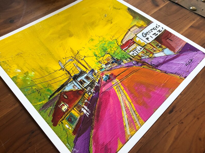 harwichport georges pizza cape cod art print