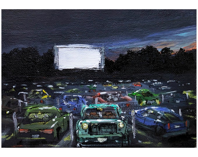 Wellfleet Drive-In Theatre Print | Cape Cod Original Art