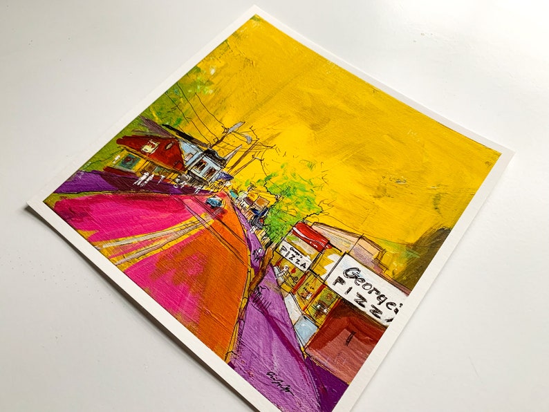 Harwich Port George's Pizza Print | Cape Cod Original Art image 4