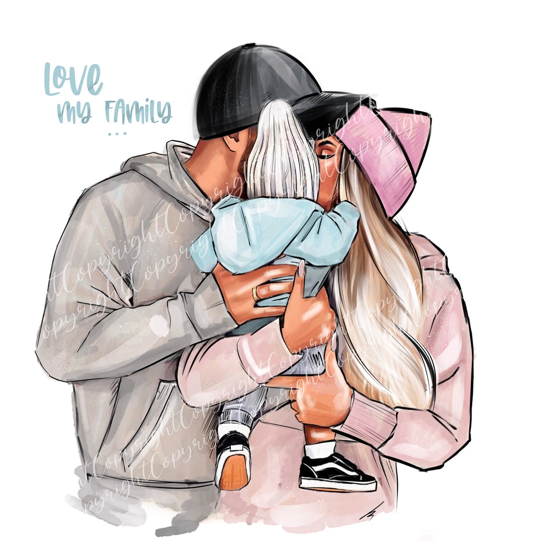 Family Clipart, Sticker, Mom and Son, Dad and Son - Etsy